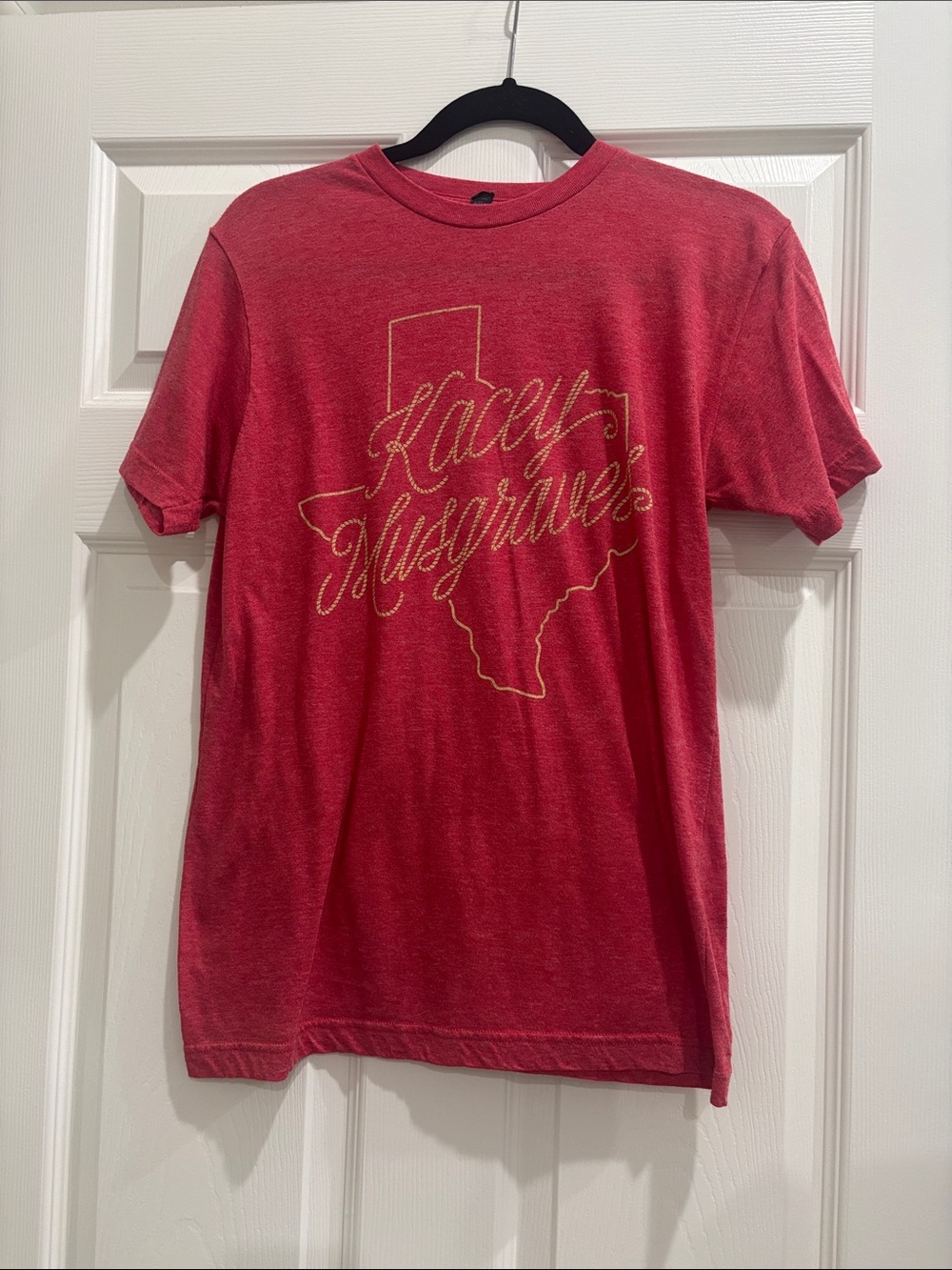 Tultex Red Kids Short Sleeve Tee with Gold Texas Graphic